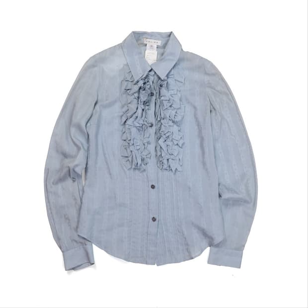 셀린느 Celine Silk Blended Frill Blouse