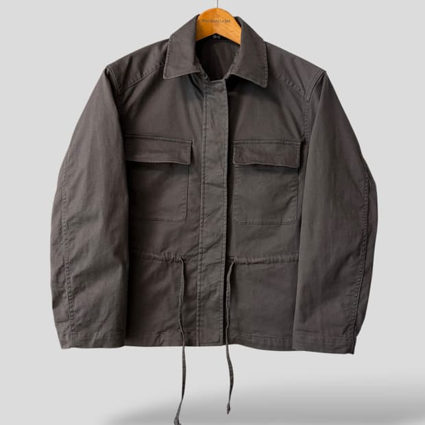 (여성M)유니클로C 코튼 블렌드 드로스트링 자켓