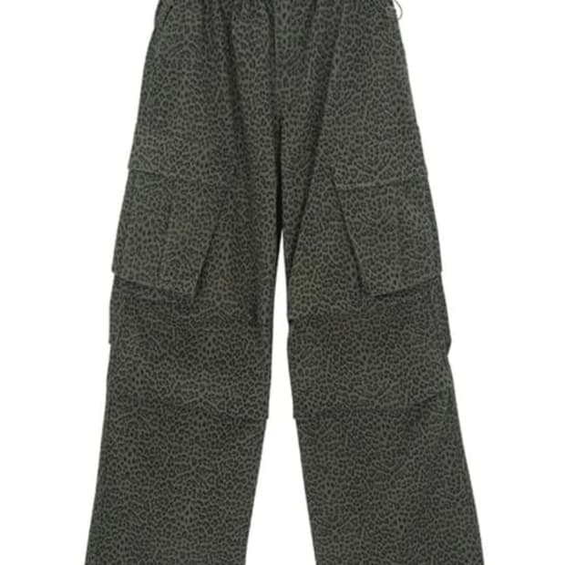 에즈이프캘리 파라슈트 팬츠 레오파드 as if calie