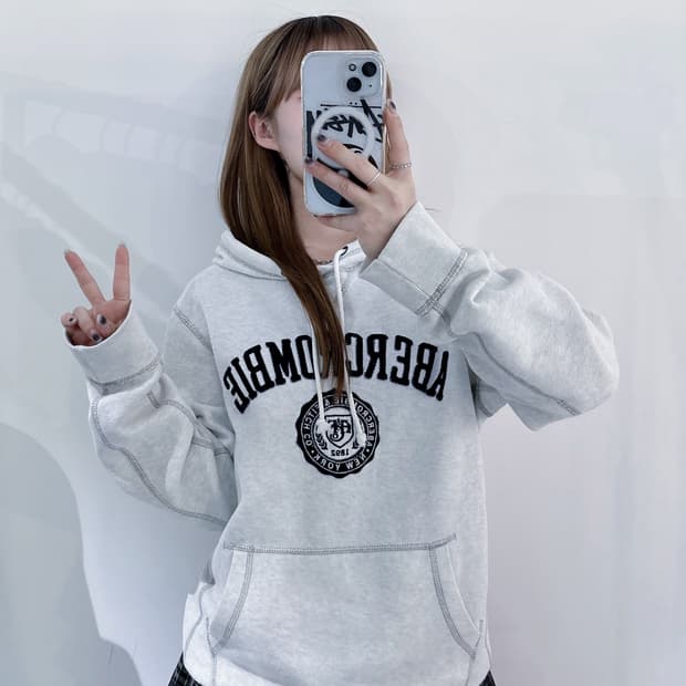 아베크롬비 빅로고 후드