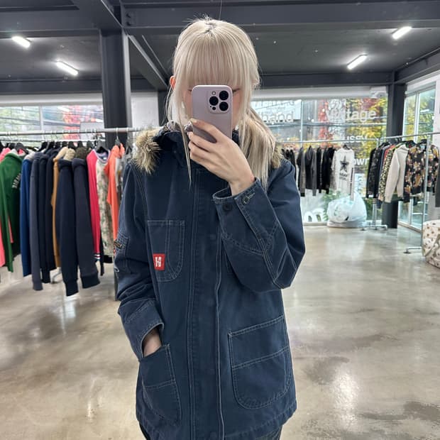 히스테릭글래머 90s 래빗퍼 후디드 자켓