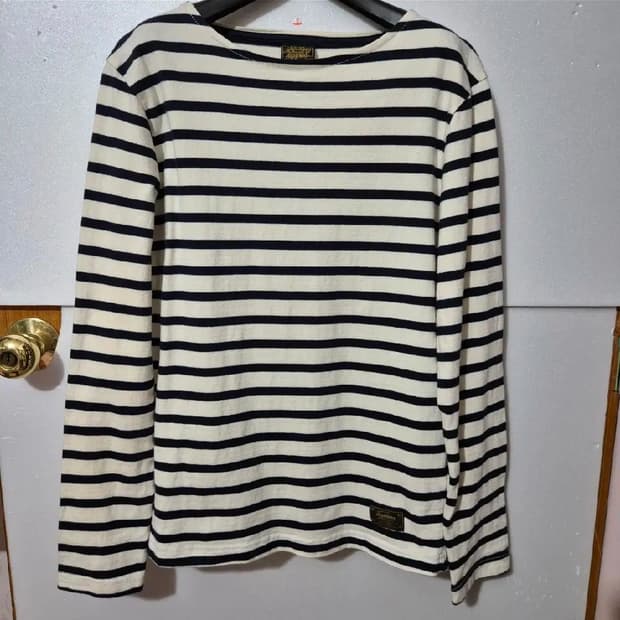 s급 면100% 보더넥 스트라이프 긴팔 남녀공용 예쁨~ ㅊ