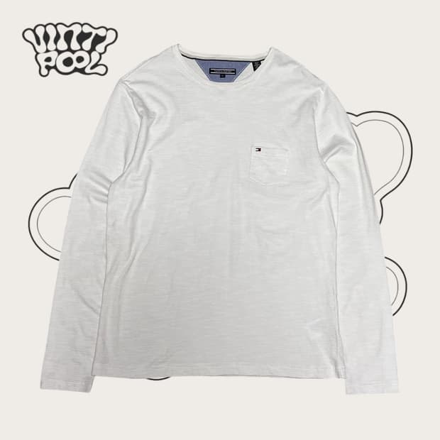 타미힐피거 포켓 롱 슬리브 XL 화이트