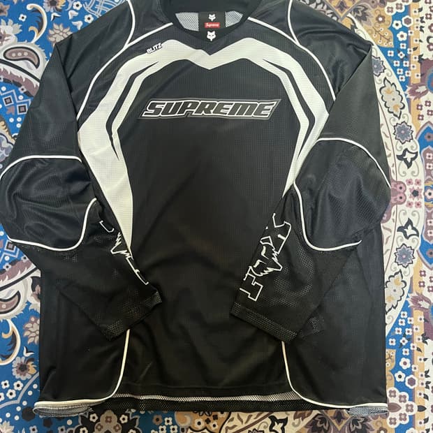 슈프림 폭스 레이싱 져지 블랙