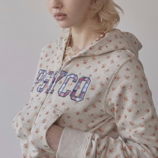 스컬프터 후드집업 꽃무늬