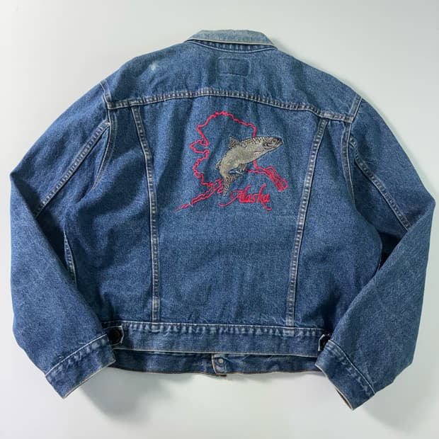 Levi's  리바이스 레드탭 70506 알래스카 자수 데님 트러커 자켓