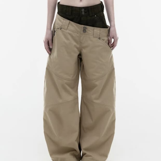 오퍼스0012 DUAL OBLIQUE COTTON PANTS