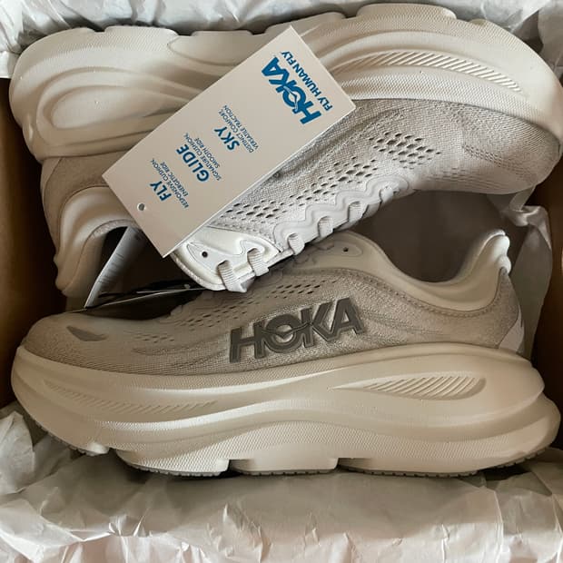 [W250] 호카 본디 9 스타더스트 실버 와이드