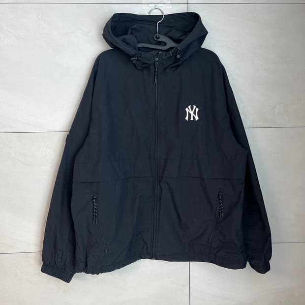 MLB 뉴욕 양키스 후드 바람막이 블랙 [XL]