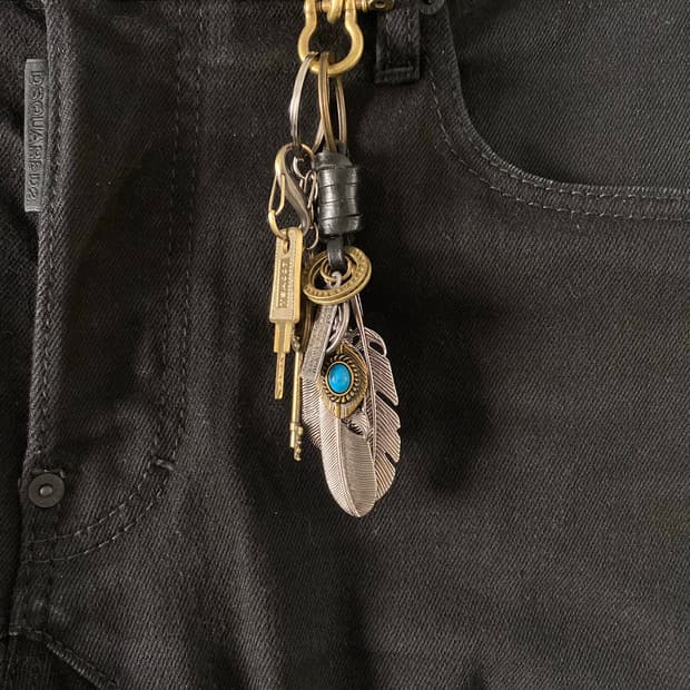 에스닉 깃털 키링