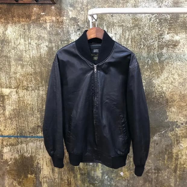 8~90s 빈티지 가죽 블루종 자켓