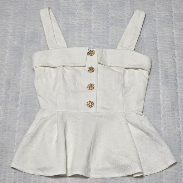 화이트 히메갸루st 뷔스티에 페플럼탑