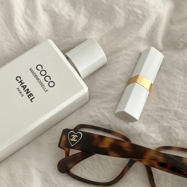 샤넬 하트 로고 안경 레오파드 52