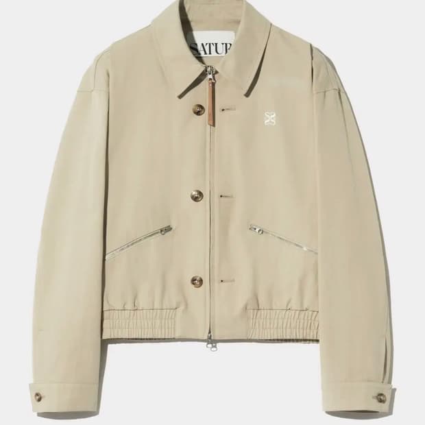 (M) 세터 테오 코튼 칼라 숏 자켓 내추럴 베이지