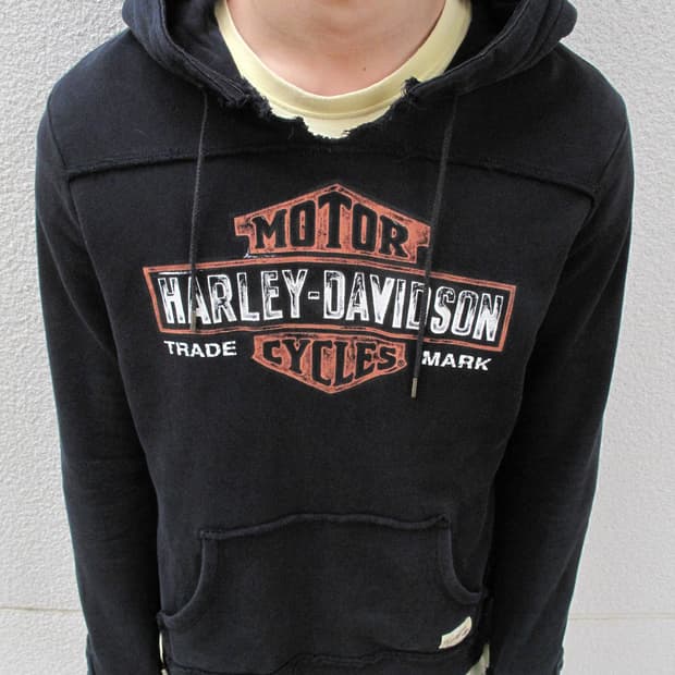 00s Harley Davidson 할리 데이비슨 데미지드 후드티 L