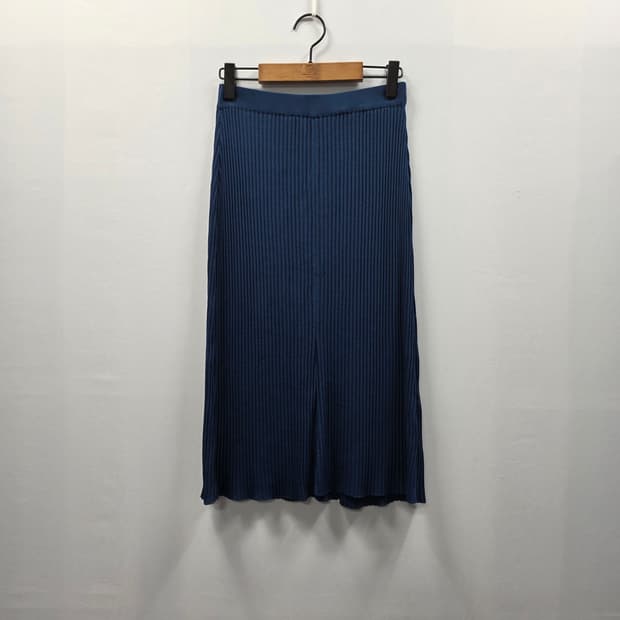 1183 빈폴 니트 플리츠 스커트 톤다운블루 밴딩 90사이즈 봄가을