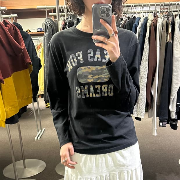 L)Japanese vintage 카모 프린팅 롱슬리브