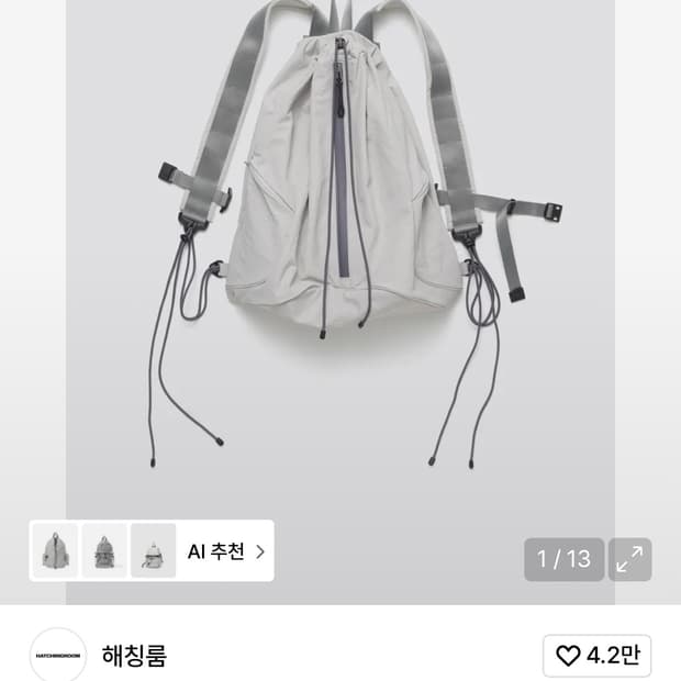 해칭룸 나일론 백팩