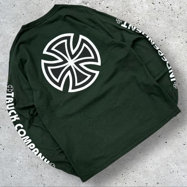 [M] 인디펜던트 Independent 긴팔 티셔츠 다크 그린