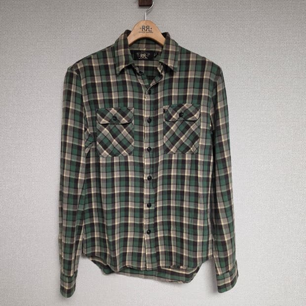RRL 더블알엘 플란넬 체크 셔츠 S