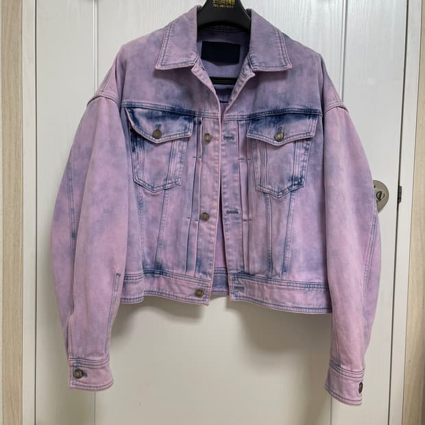 준지 남성 핑크 플리츠 데님 재킷 데님 자켓 24fw