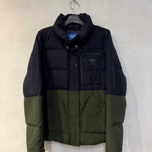 아디다스 네이비,그린 패딩