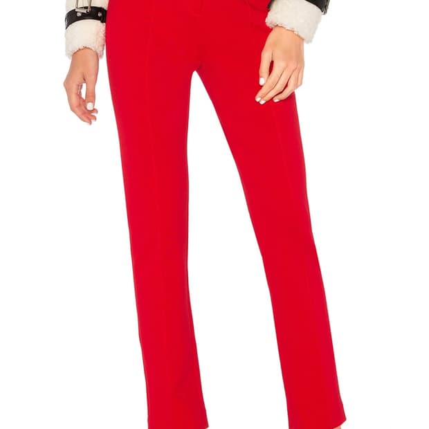 (새제품) DVF 다이앤본퍼스텐버그 하이웨스트 스키니 팬츠 립스틱 레드 