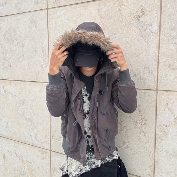 “Alpha industries” Fur Hoodie Flight Jac