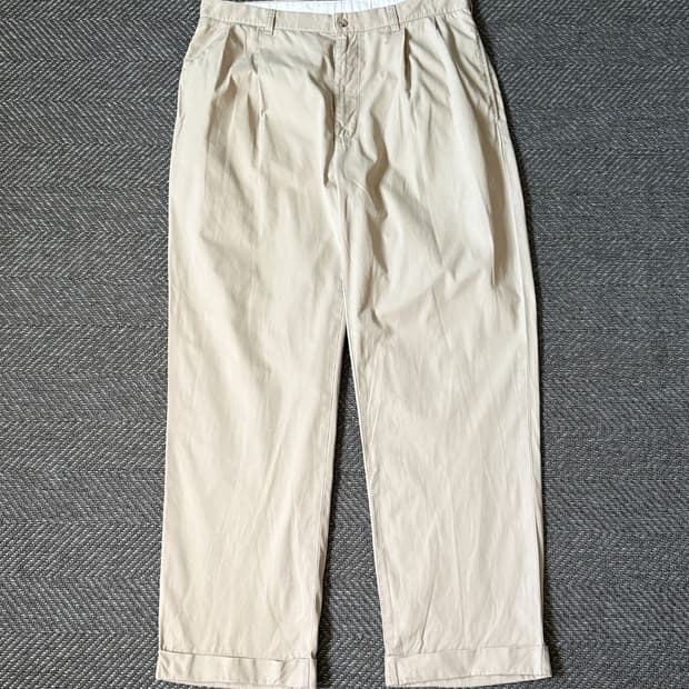 (34) 폴로 랄프로렌 베이지 더블 플리츠 치노 팬츠