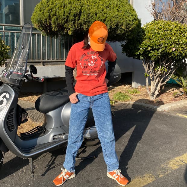 80-90s BIG JOHN 'G.L.HEART' 스노우 워시 데님