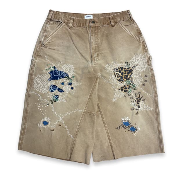Carhartt Boro Sashiko Distressed Shorts