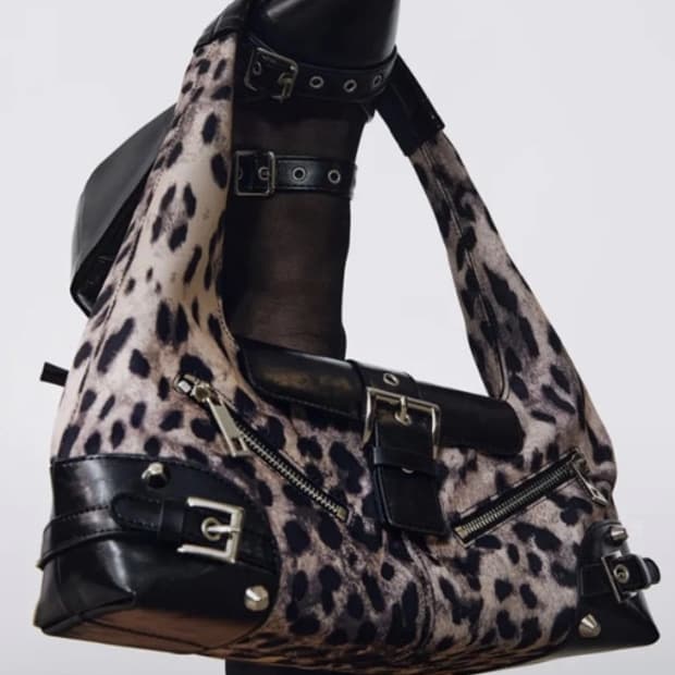 낫노잉 Small Moto Hobo Bag 레오파드