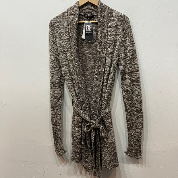 미쉘클랑 MK 린넨 블렌디드 롱가디건 미사용품 