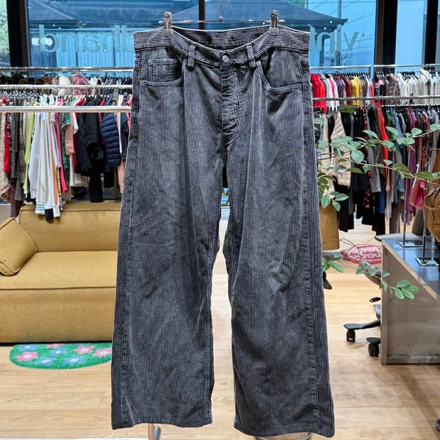 호프 그레이블랙 코듀로이 와이드 팬츠 