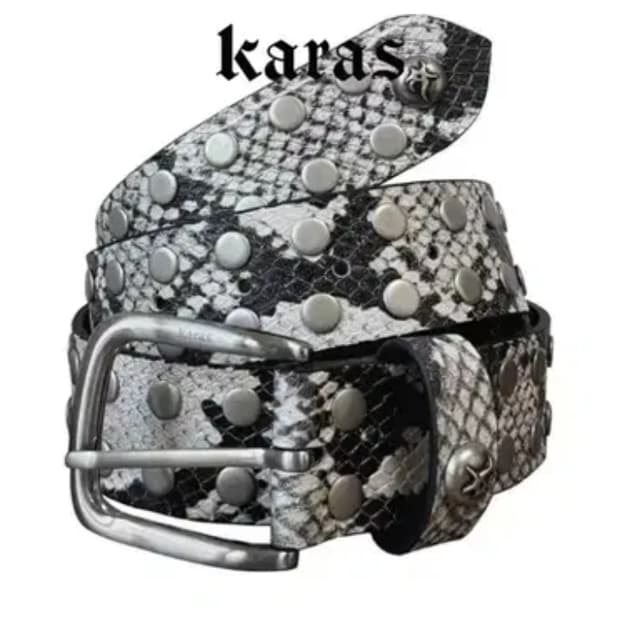 카라스 Karas 스터드 파이톤 벨트 삽니다
