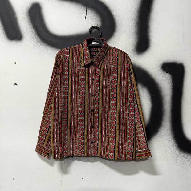 VTG 빈티지 스트라이프 패턴 셔츠 자켓