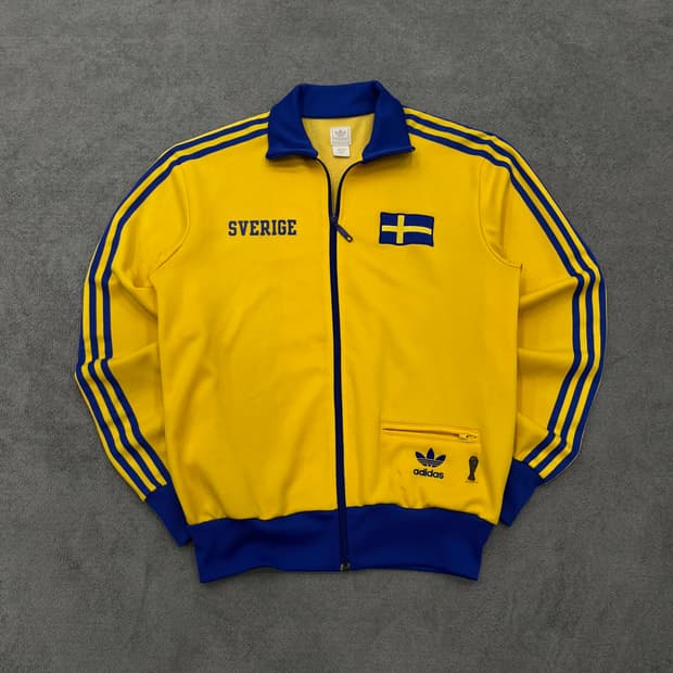S 아디다스 스웨덴 축구 대표팀 트랙탑 져지