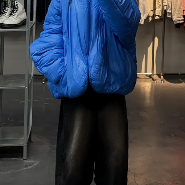 이지갭 라운드 자켓 블루 A3603