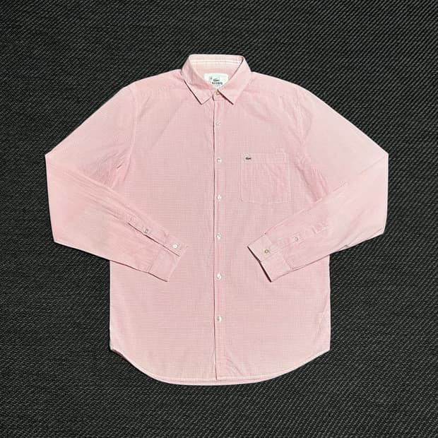 [M] Lacoste 라코스테 핑크 체크셔츠