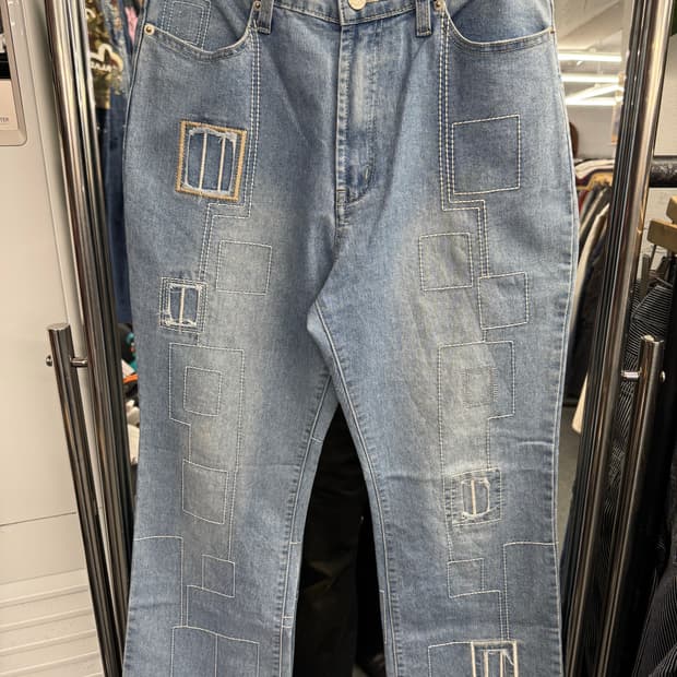 Japanese vintage 여성  부츠컷 연청 데님팬츠