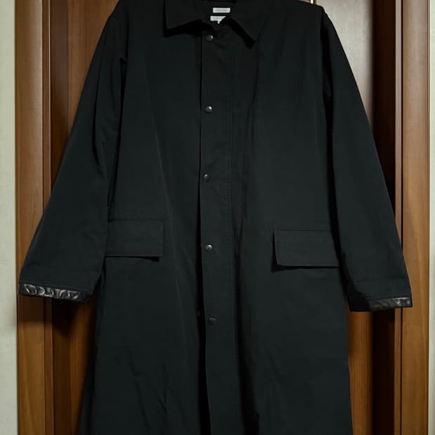 우드비 washed leather weather cloth coat