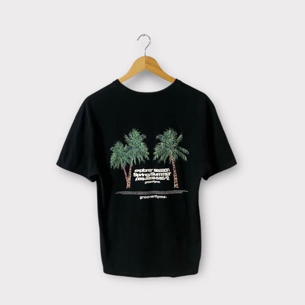 그루브라임 PALMTREE PRINT T-SHIRT. S-M