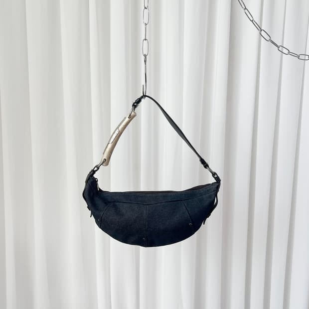 생로랑 SS02 몸바사 데님 숄더백