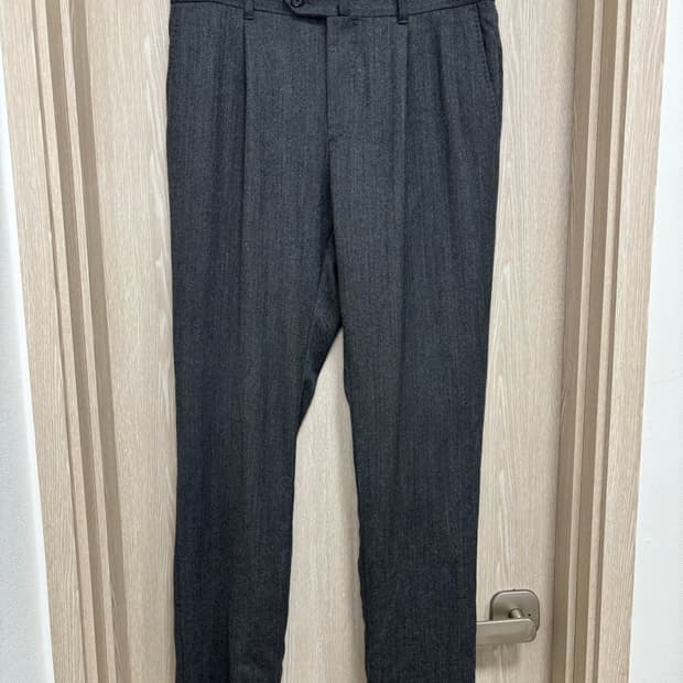 맨온더분 원턱 추동 울 슬랙스48/32"/그레이