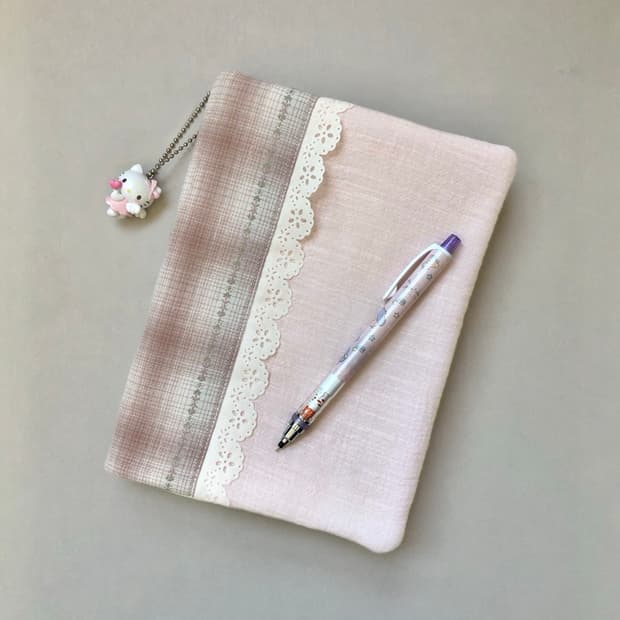 pink flower diary cover