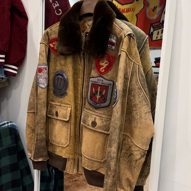 Avirex 아비렉스 미해군 G-1 레더 자켓