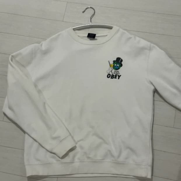 오베이 맨투맨 obey 3종 S (그레이,멜란지그레이, 화이트)