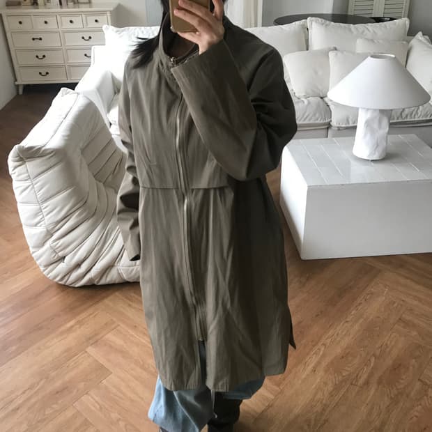 vintage trench zip coat
