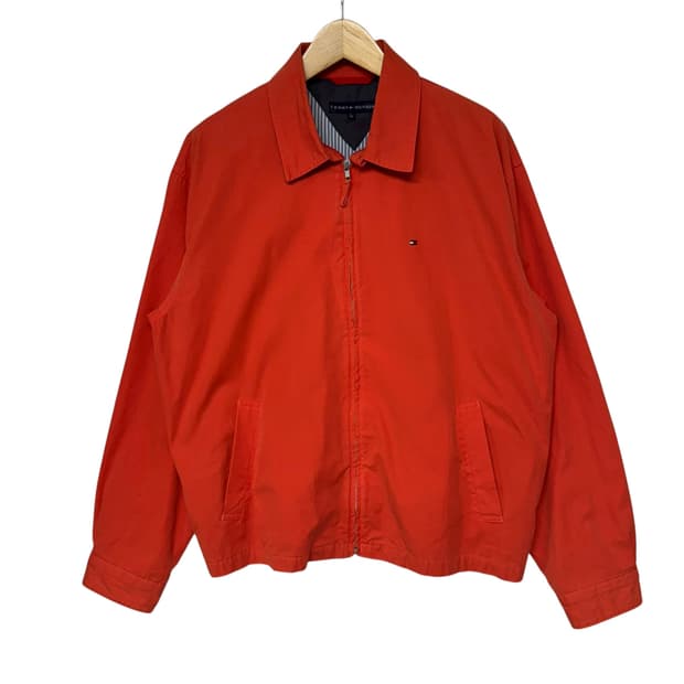 타미힐피거 스몰로고 블루종 자켓