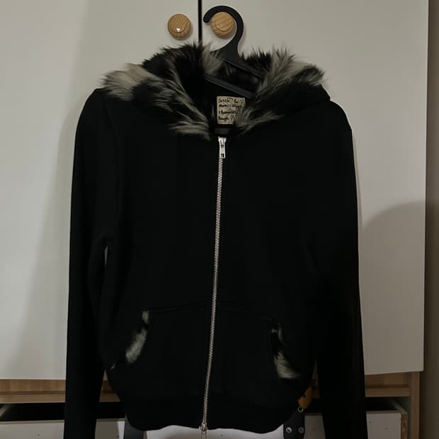 settle for moon 세틀포문 퍼 후드집업